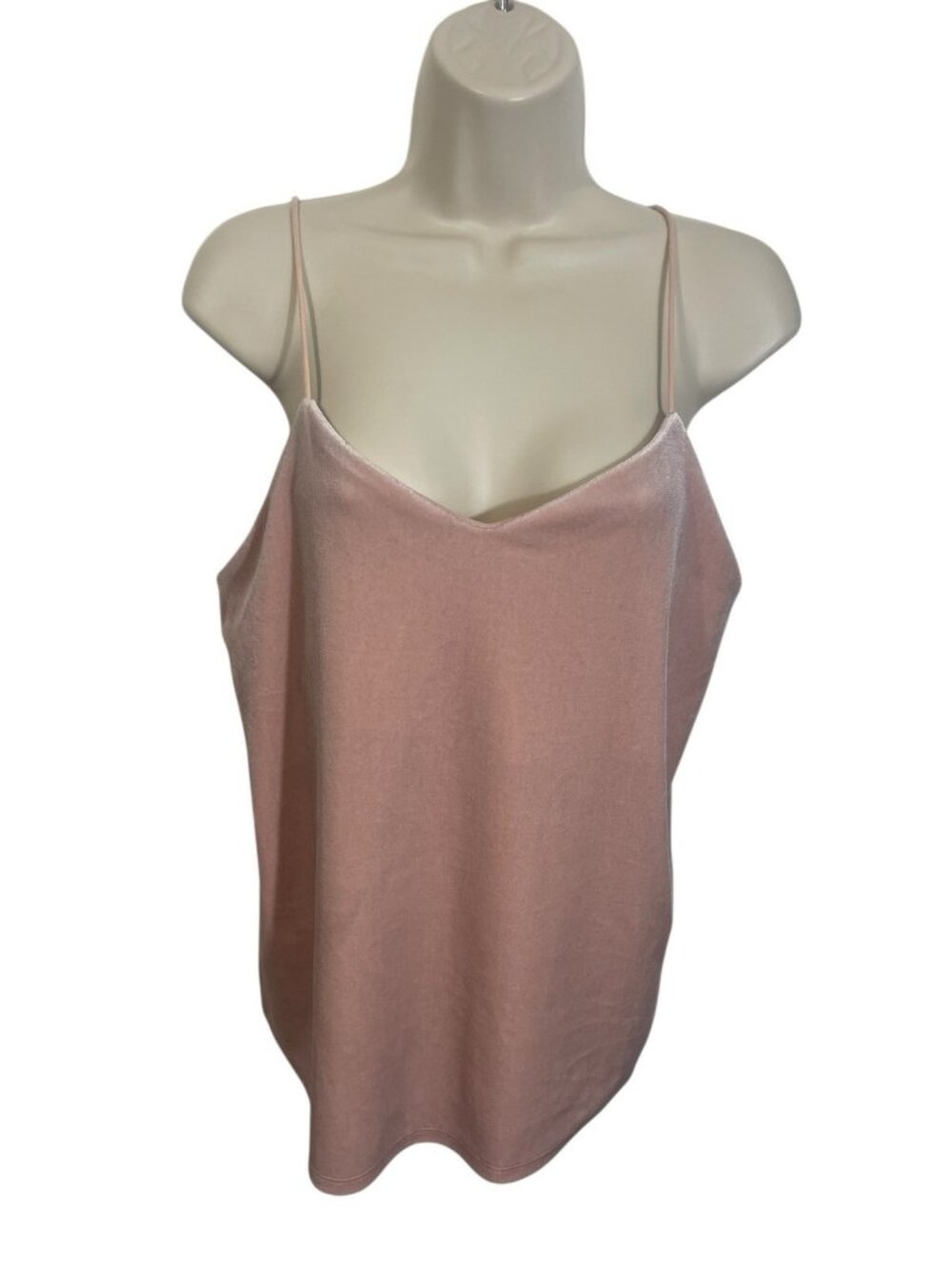 A NEW DAY Womens Size Small Pink Velvet V-Neck Sleeveless Elegant Party Camisole